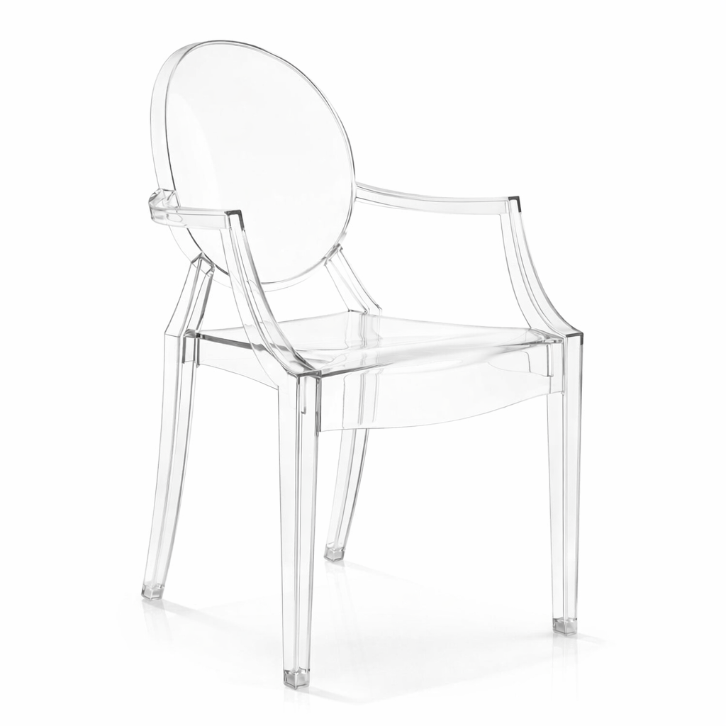 Chaise King Ghost Transparente – Design Baroque Moderne | Intérieur & Extérieur