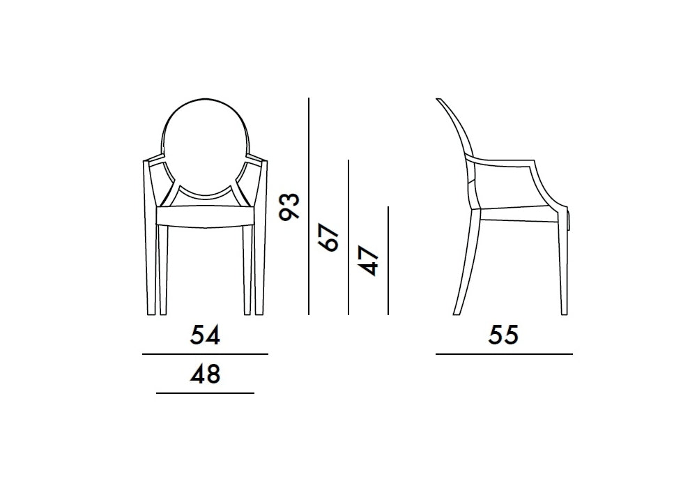 Chaise King Ghost Transparente – Design Baroque Moderne | Intérieur & Extérieur