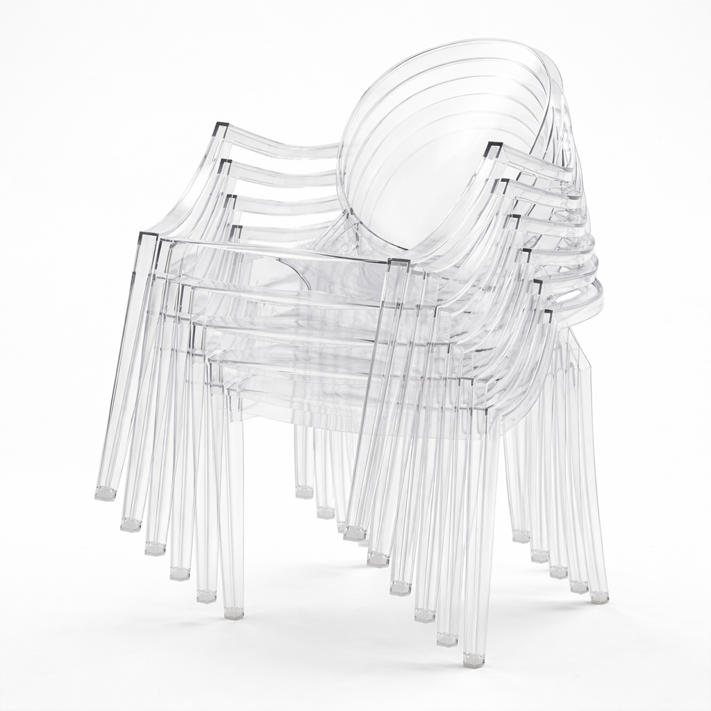 Chaise King Ghost Transparente – Design Baroque Moderne | Intérieur & Extérieur