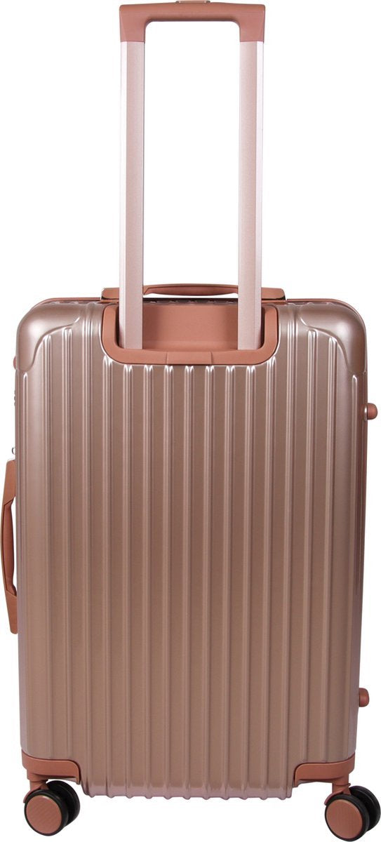 Royal Swiss - set de valises - Serrure à combinaison - Valise légère - 4 roues - Or rosé