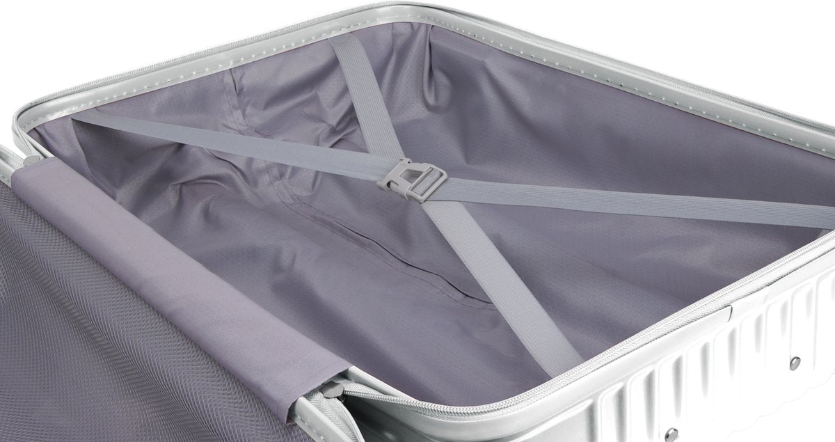 Royal Swiss - set de valises - Serrure à combinaison - Valise légère - 4 roues - gris